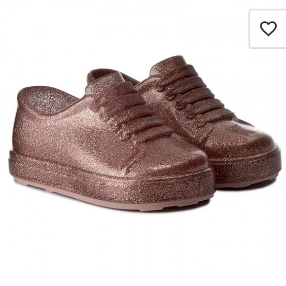 Mini Melissa Pink Glitter Sneakers Slip-On - Picture 10 of 12